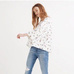 Madewell Square-Neck Top in Sweet Blossoms